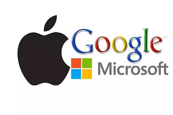 Google microsoft apple. Директора Эппл гугл Майкрософт. Google Microsoft apps 650-2530000 USA.