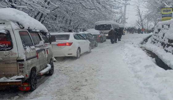  مری : شدید برفباری میں پھنسی گاڑیوں میں سے 19 نعشیں نکالی گئی 