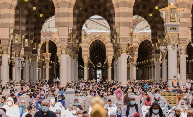 رمضان المبارک کے دوران مسجد نبوی کے زائرین کی تعداد 22 ملین سے تجاوز کر گئی، الحرمین الشریفین انتظامیہ