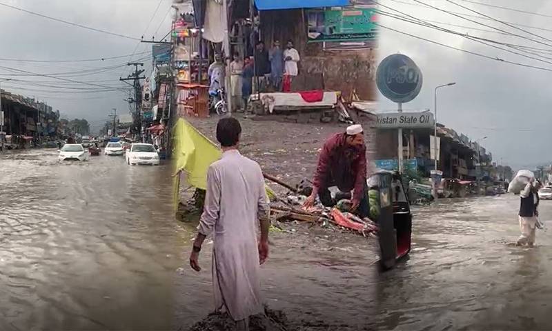 مالاکنڈ: بٹ خیلہ میں طوفانی بارش نے شہر ڈبو دیا