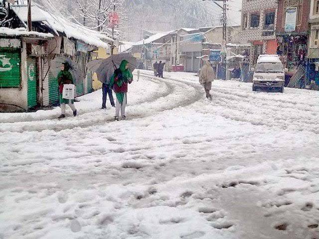 کے پی میں کل سے بارش اور برفباری شروع ہونے کا امکان، الرٹ جاری