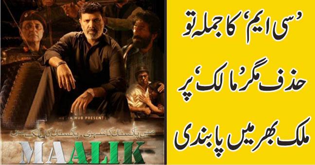 آئی ایس پی آر کے تعاون سے بننے والی فلم ’’مالک‘‘ کی نمائش پر پابندی 