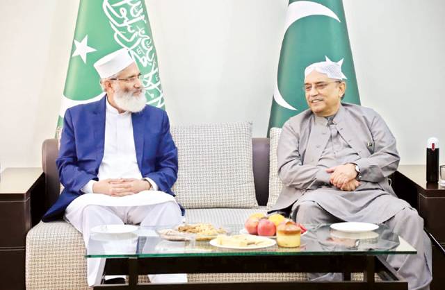 عدم اعتماد پر ووٹ چاہیے زرداری شوریٰ فیصلہ کریگی سراج الحق