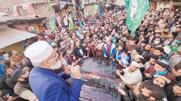 عوام کرپٹ حکمران طبقات‘ خاندانوں سے نجات کیلئے ترازو پر مہر لگائیں: سراج الحق