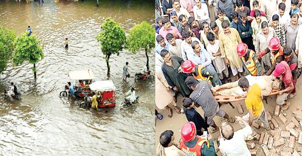 لاہور، بارش کا 30 سالہ ریکارڈ ٹوٹ گیا: حادثات، 4 بچے، شیخوپورہ میں ایک خاندان کے 4 افراد جاں بحق