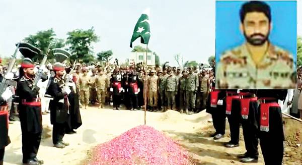 کیپٹن محمد علی لاہور، دیگر شہداء فوجی اعزاز کے ساتھ آبائی علاقوں میں سپرد خاک