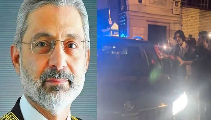 سابق چیف جسٹس قاضی فائز پر حملہ، پاکستان ہائی کمشن نے شکایت درج کرادی 